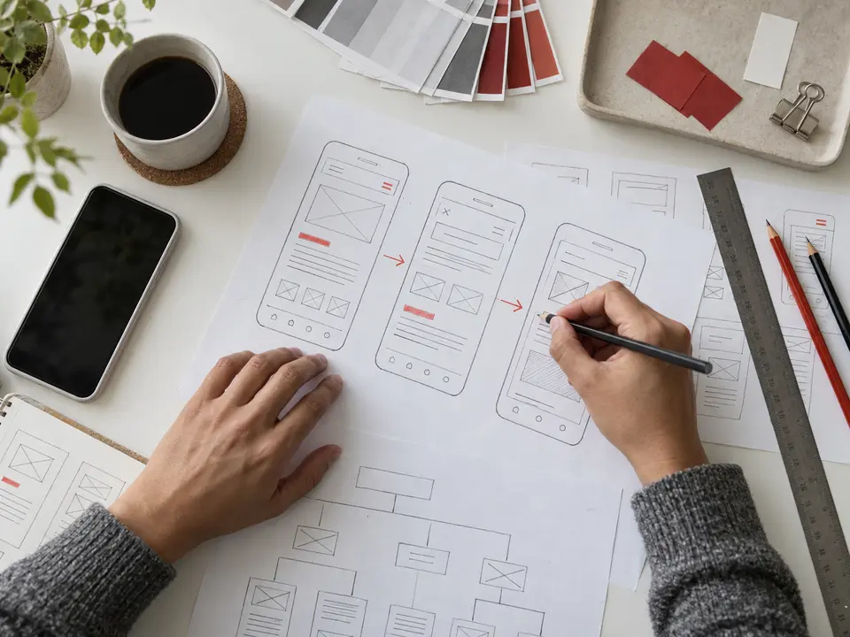 Mobile-first website sketches