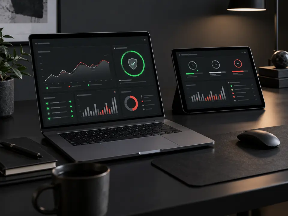 Website maintenance dashboards